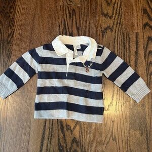 Janie and Jack Baby boy long sleeve rugby style polo